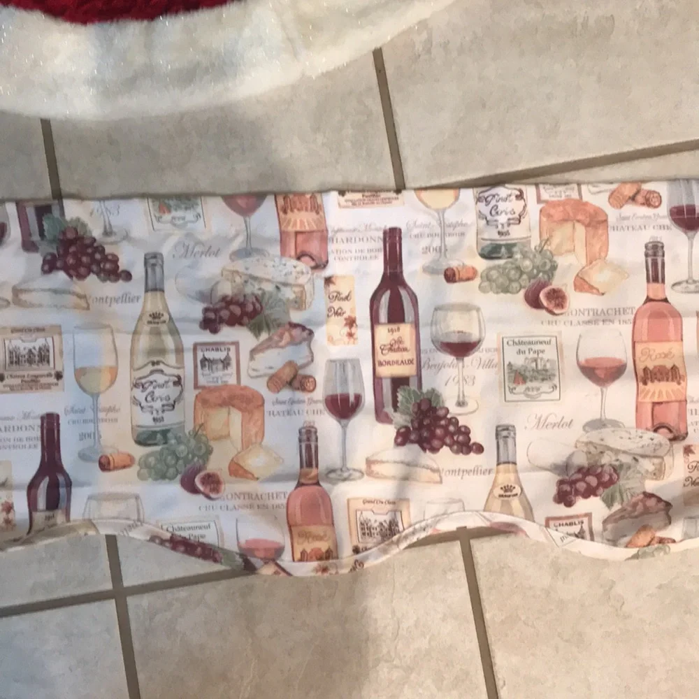 Curtains Wine Themed 3 Piece Curtains Set